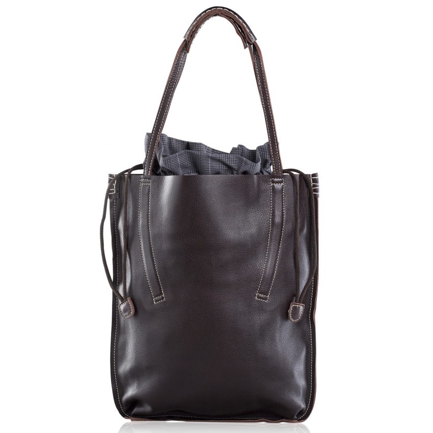 Full grain leather ladies bag